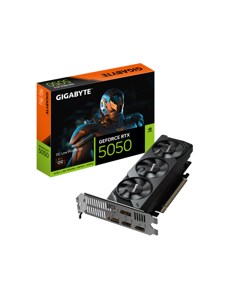 Видео карта Gigabyte RTX 5050 OC Low Profile 8GB GDDR6 - GV-N5050OC-8GL