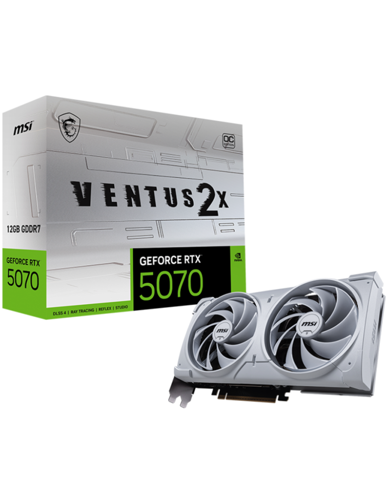 Видео карта MSI Nvidia GeForce RTX 5070 12G VENTUS 2X OC WHITE, 12GB GDDR7, 192bit, PCIe 5.0