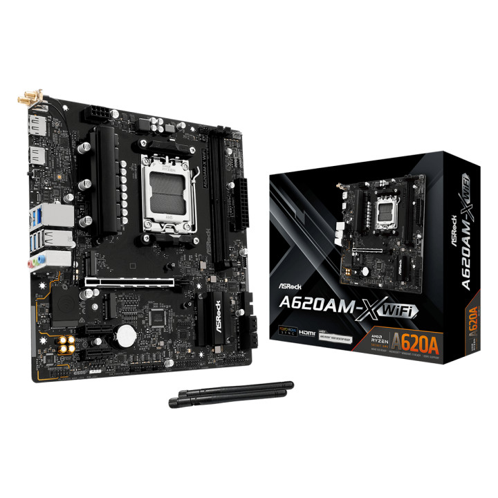 Дънна платка AsRock A620AM-X WIFI, AM5