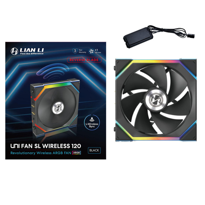 Вентилатор Lian Li UNI FAN SL Wireless ARGB PWM Reverse Blade - 120 mm Черен - G99.12RSL1W1B.00