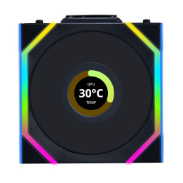 Вентилатор Lian Li UNI FAN SL Wireless LCD ARGB PWM - 120 mm Черен - G99.12SLLCD1W1B.00