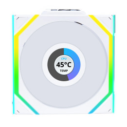 Вентилатор Lian Li UNI FAN SL Wireless LCD Reverse Blade ARGB PWM - 120 mm Бял - G99.12RSLLCD1W1W.00