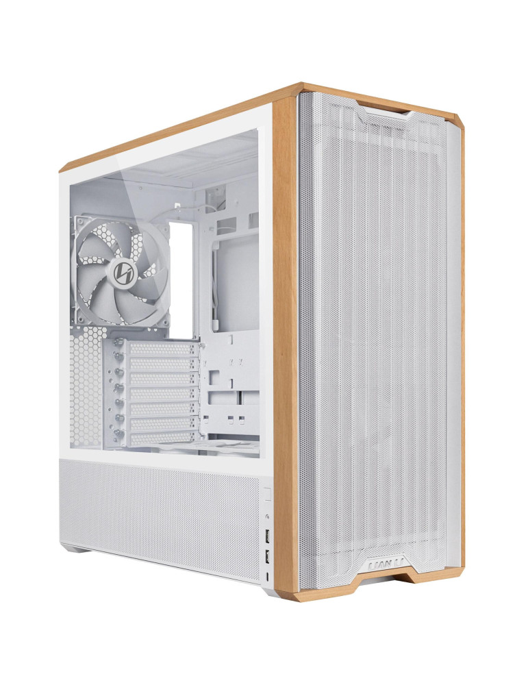 Кутия за компютър Lian-Li LANCOOL 217 Mid-Tower, Tempered Glass, Wood-White - G99.LAN217W.00