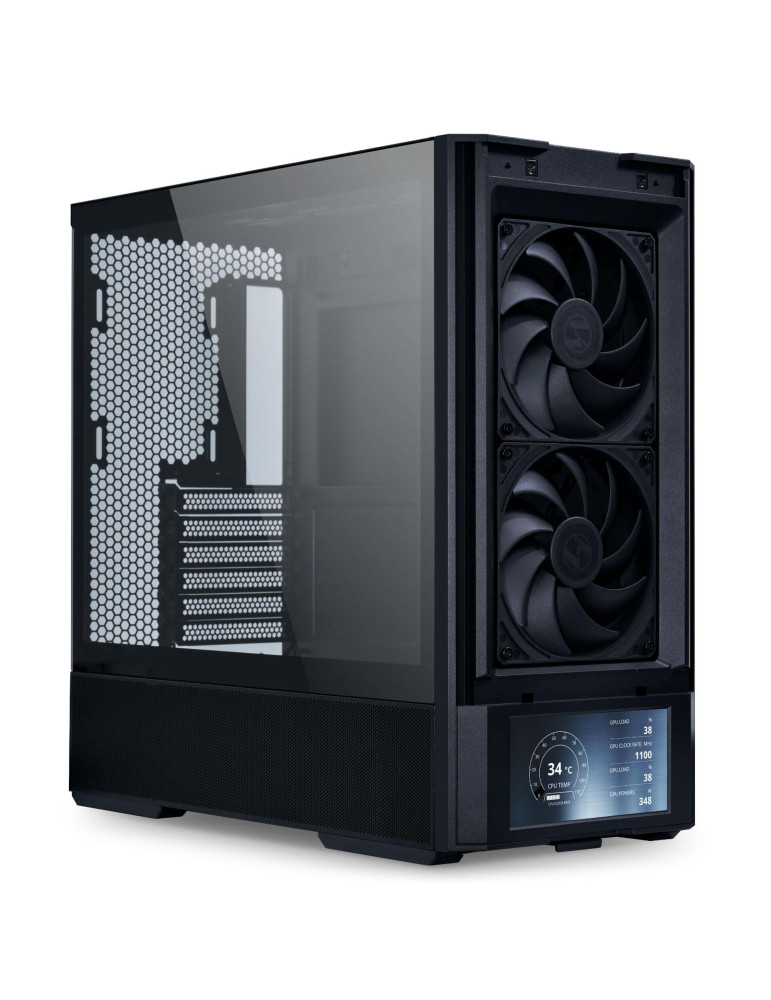 Кутия за компютър Lian Li LANCOOL 207 Digital Mid-Tower, Tempered Glass, Черен - G99.LAN207DX.00