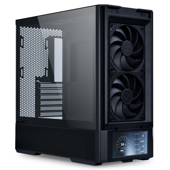 Кутия за компютър Lian Li LANCOOL 207 Digital Mid-Tower, Tempered Glass, Черен - G99.LAN207DX.00