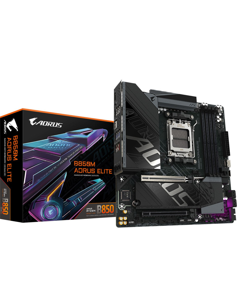 Дънна платка Gigabyte B850M AORUS ELITE WIFI 6E, AM5 4xDDR5 2xM.2 4xSATA