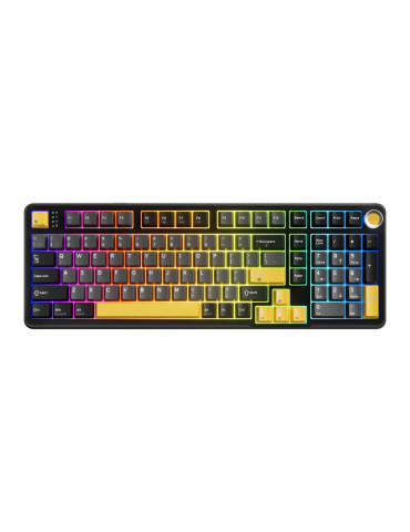 Безжична механична геймърска клавиатура Marvo Titan 98 KG986W Black, Banana Crystal [Linear] - MARVO-KG986W-BK