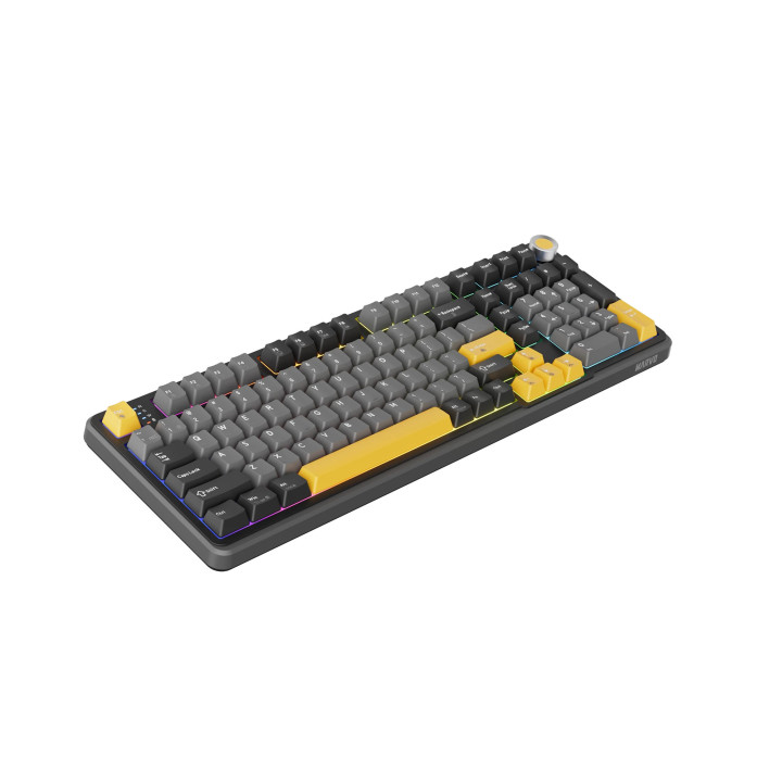 Безжична механична геймърска клавиатура Marvo Titan 98 KG986W Black, Banana Crystal [Linear] - MARVO-KG986W-BK