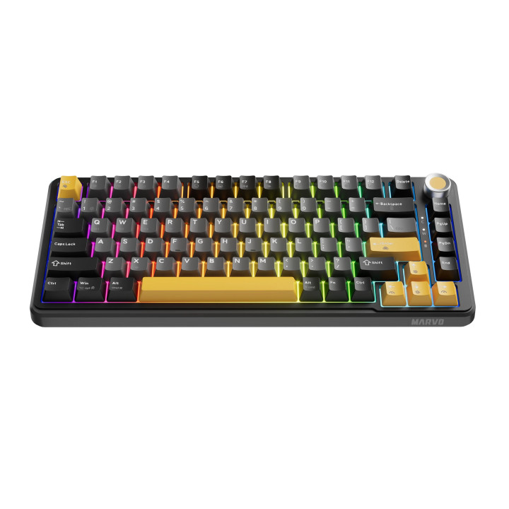 Безжична механична геймърска клавиатура Marvo Titan 75 KG985W Black - Banana Crystal [Linear] - MARVO-KG985W-BK