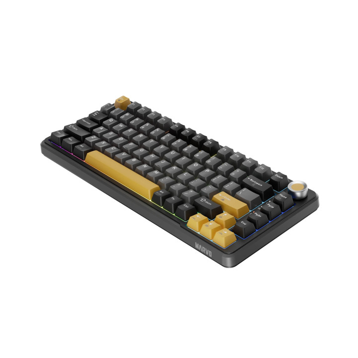 Безжична механична геймърска клавиатура Marvo Titan 75 KG985W Black - Banana Crystal [Linear] - MARVO-KG985W-BK