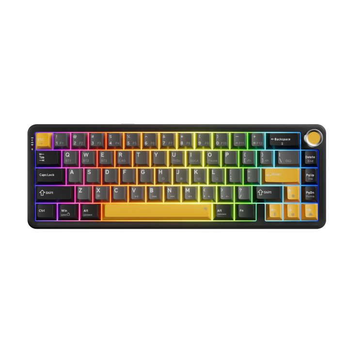 Безжична механична геймърска клавиатура Marvo Titan 65 KG984W Black, Banana Crystal [Linear] - MARVO-KG984W-BK