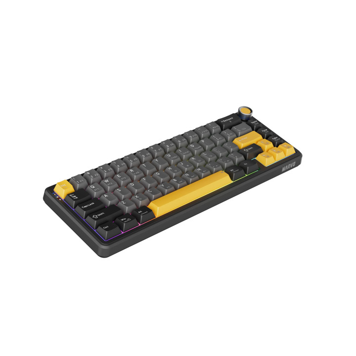 Безжична механична геймърска клавиатура Marvo Titan 65 KG984W Black, Banana Crystal [Linear] - MARVO-KG984W-BK