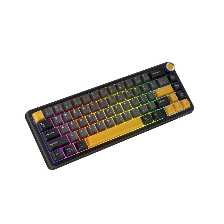 Безжична механична геймърска клавиатура Marvo Titan 65 KG984W Black, Banana Crystal [Linear] - MARVO-KG984W-BK