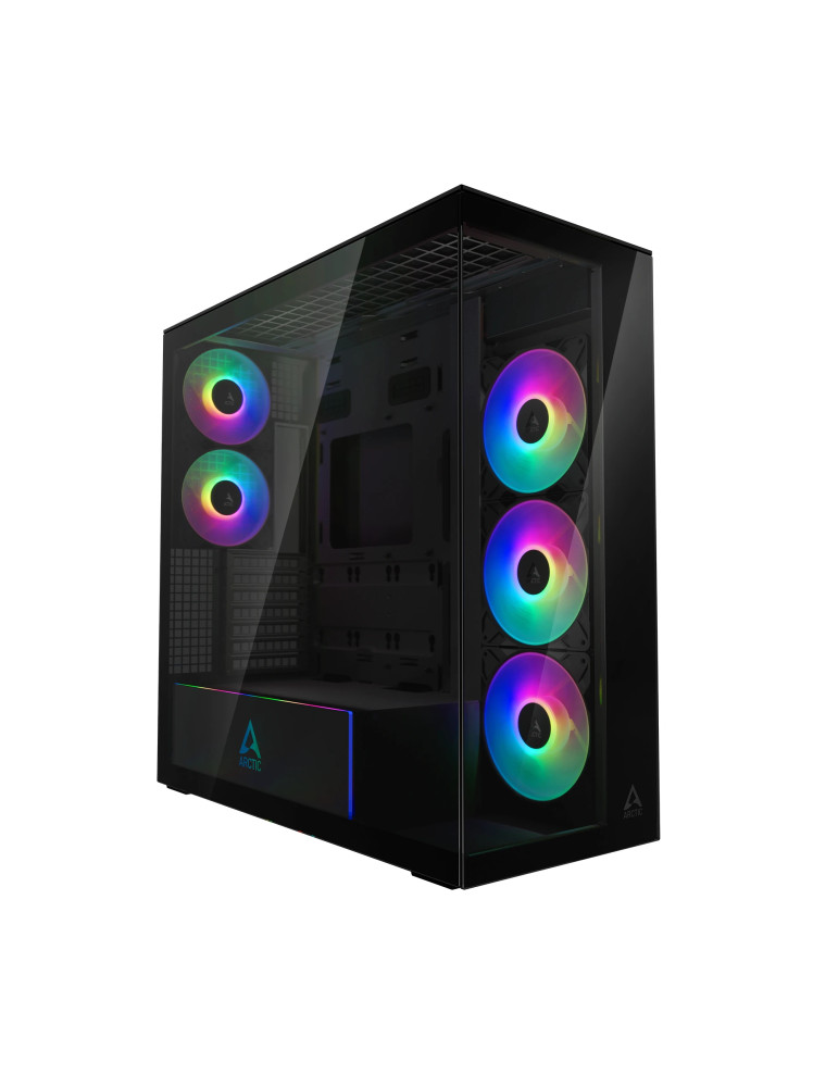 Кутия за компютър Arctic Xtender Mirror Black, E-ATX, 5 A-RGB Fans included - ACPCC00018A