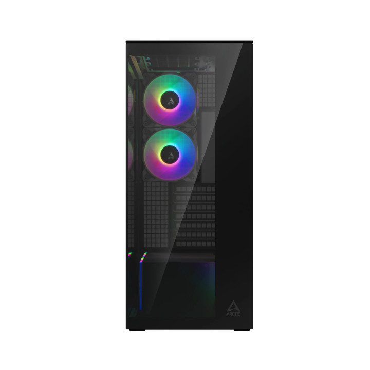 Кутия за компютър Arctic Xtender Mirror Black, E-ATX, 5 A-RGB Fans included - ACPCC00018A