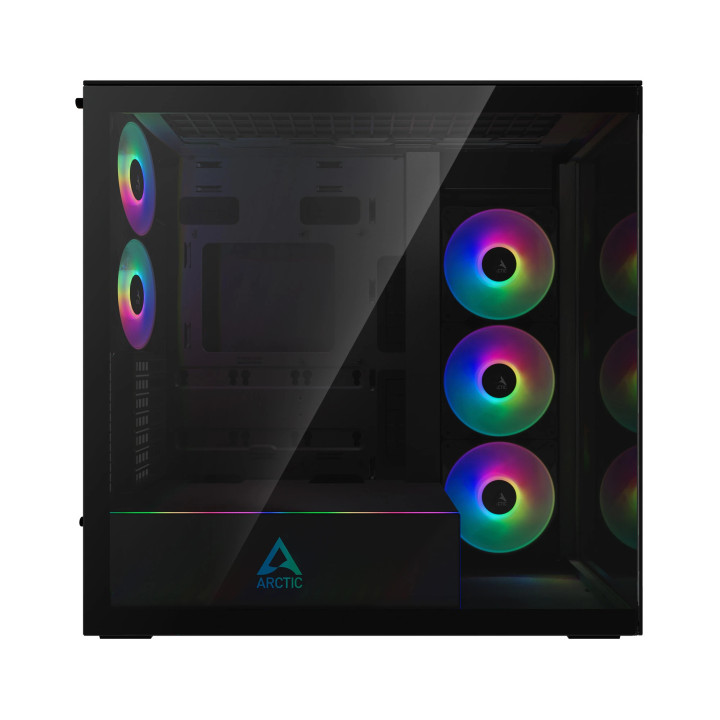 Кутия за компютър Arctic Xtender Mirror Black, E-ATX, 5 A-RGB Fans included - ACPCC00018A