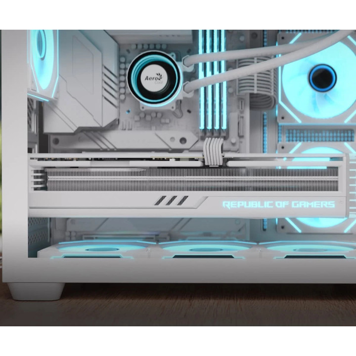 Кутия за компютър AeroCool P300C-G-WT-v1, mATX, 3 x 120 mm Infinity Mirror A-RGB - ACCS-PN02033.21