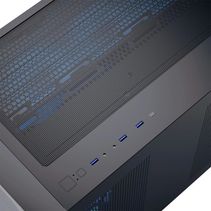 Кутия за компютър AeroCool P300C-G-BK-v1, mATX, 3 x 120 mm Infinity Mirror A-RGB - ACCS-PN02033.11