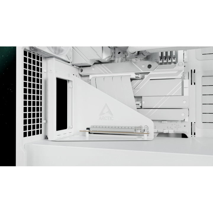 Кутия за компютър Arctic Xtender VG White, E-ATX, PCIe Gen 4 riser included, 5 A-RGB Fans included - ACPCC00017A