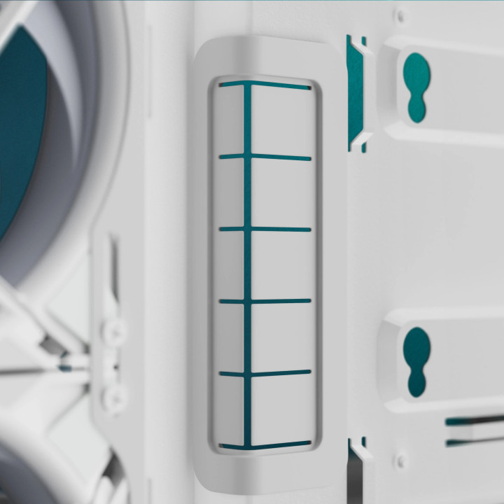 Кутия за компютър Arctic Xtender VG White, E-ATX, PCIe Gen 4 riser included, 5 A-RGB Fans included - ACPCC00017A