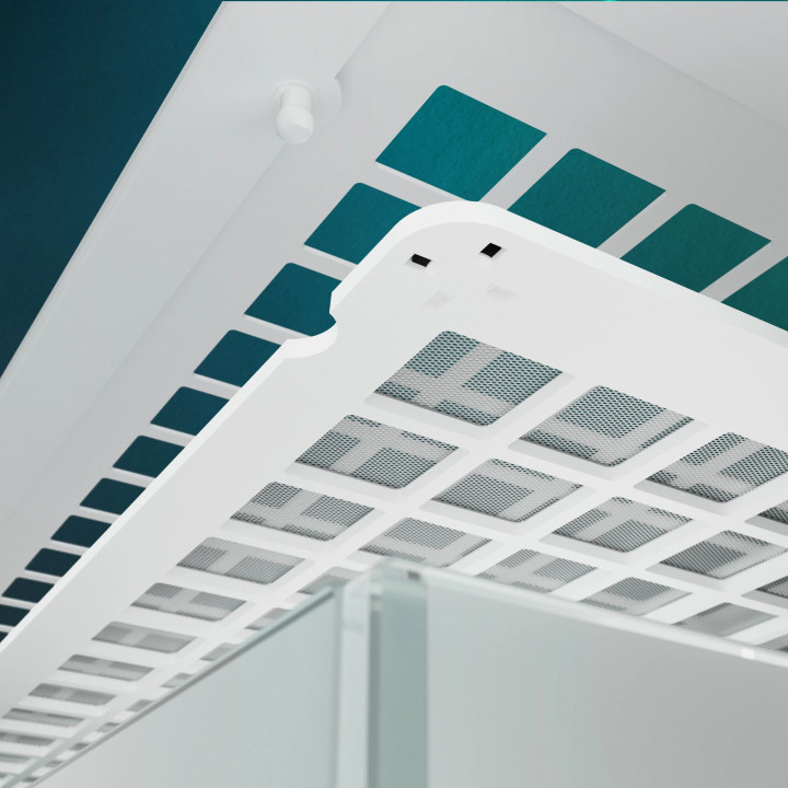 Кутия за компютър Arctic Xtender VG White, E-ATX, PCIe Gen 4 riser included, 5 A-RGB Fans included - ACPCC00017A