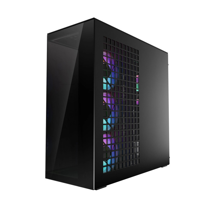 Кутия за компютър Arctic Xtender VG Mirror Black, E-ATX, PCIe Gen 4 riser included, 5 A-RGB Fans included - ACPCC00019A