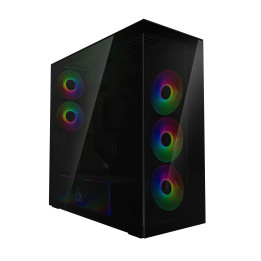 Кутия за компютър Arctic Xtender VG Black, E-ATX, PCIe Gen 4 riser included, 5 A-RGB Fans included - ACPCC00016A