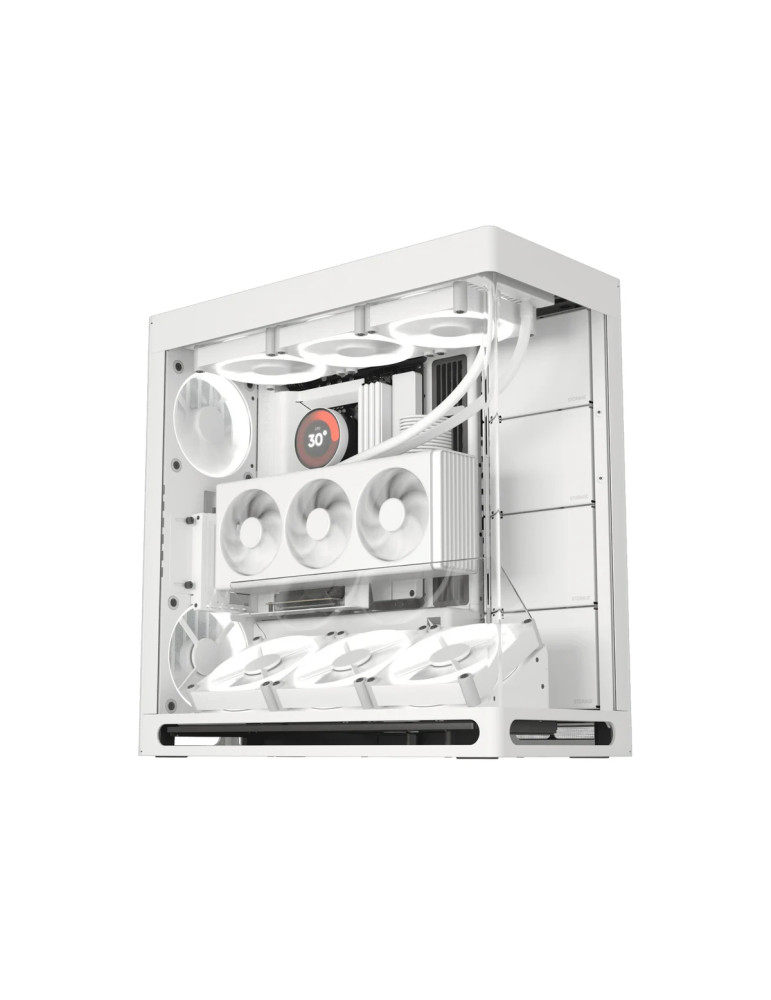 Кутия за компютър HAVN HS 420 VGPU Edition White, E-ATX, PCIe Gen 5 riser included - HVN-CA-HS420-07