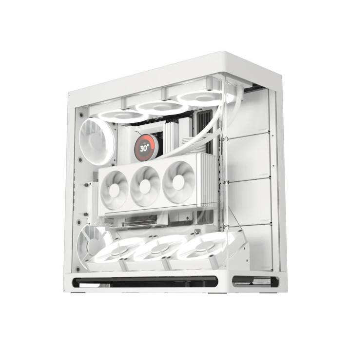Кутия за компютър HAVN HS 420 VGPU Edition White, E-ATX, PCIe Gen 5 riser included - HVN-CA-HS420-07