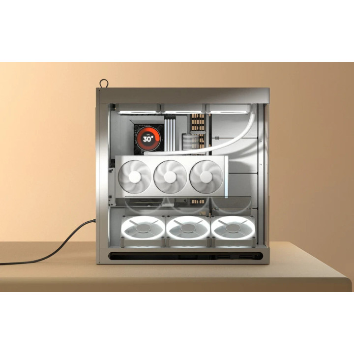 Кутия за компютър HAVN HS 420 VGPU Edition White, E-ATX, PCIe Gen 5 riser included - HVN-CA-HS420-07