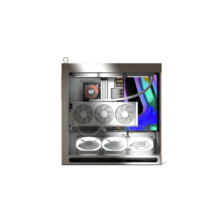 Кутия за компютър HAVN HS 420 VGPU Edition White, E-ATX, PCIe Gen 5 riser included - HVN-CA-HS420-07
