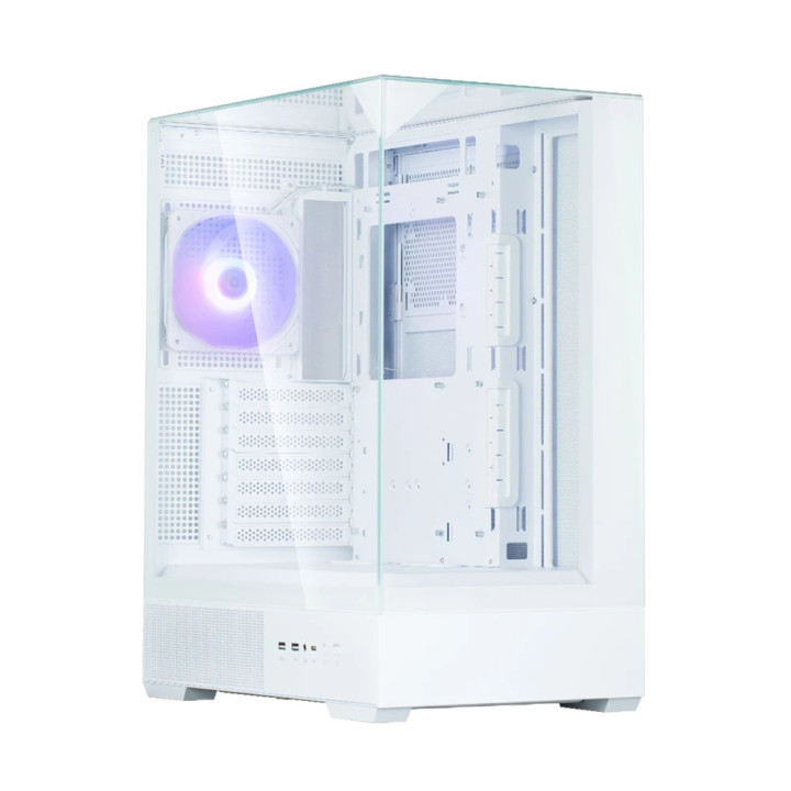 Кутия за компютър Zalman P40 Prism White, ATX - ZM-P40-PRISM-WH