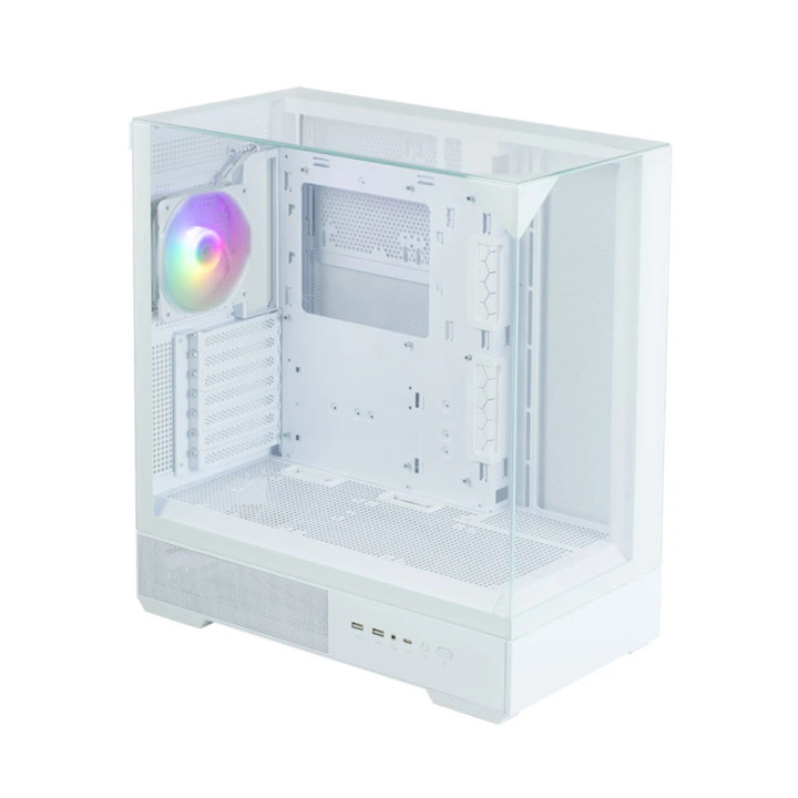 Кутия за компютър Zalman P40 Prism White, ATX - ZM-P40-PRISM-WH