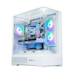 Кутия за компютър Zalman P40 Prism White, ATX - ZM-P40-PRISM-WH