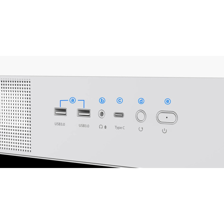 Кутия за компютър Zalman P40 Prism White, ATX - ZM-P40-PRISM-WH