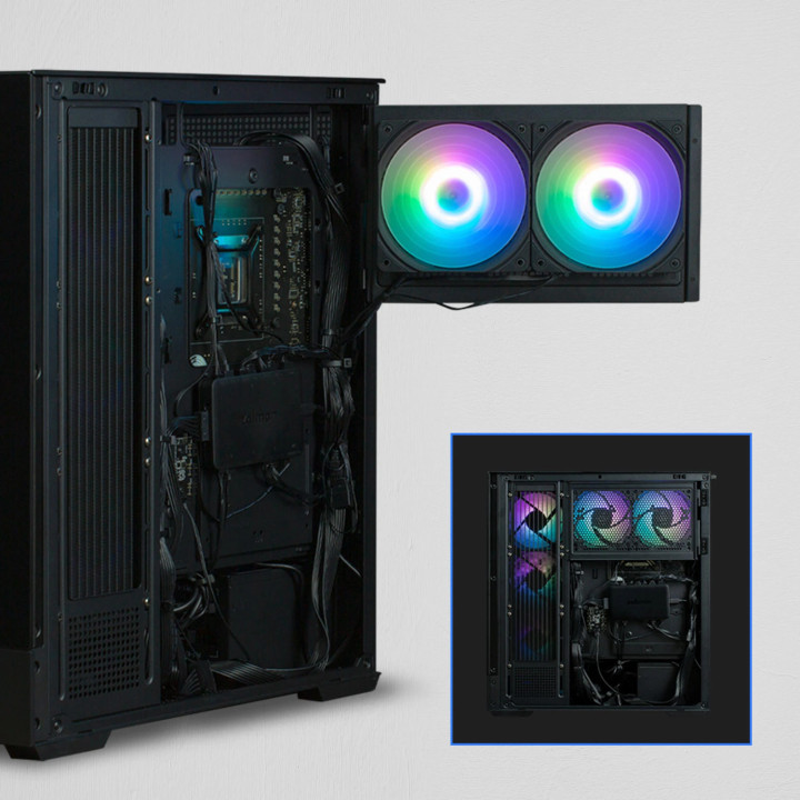 Кутия за компютър Zalman P40 Prism White, ATX - ZM-P40-PRISM-WH