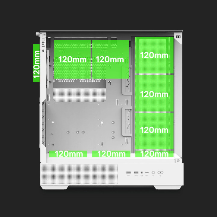 Кутия за компютър Zalman P40 Prism White, ATX - ZM-P40-PRISM-WH