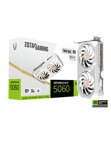 Видео карта ZOTAC GAMING RTX 5060 Twin Edge OC White Edition 8GB GDDR7 - ZT-B50600Q-10M