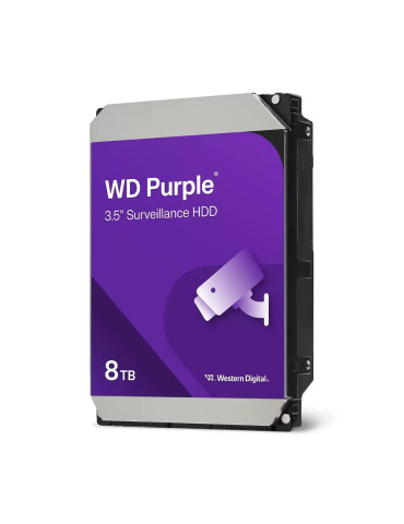 Твърд диск Western Digital Purple, 8TB, 5640rpm, 256MB, SATA 3 - WD85PURZ