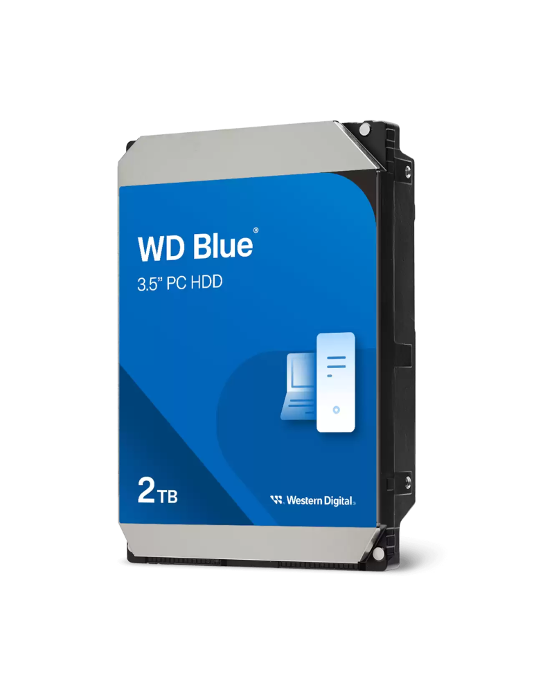 Твърд диск Western Digital Blue 2TB, 5400 rpm 64MB, SATA3 - WD20EARZ