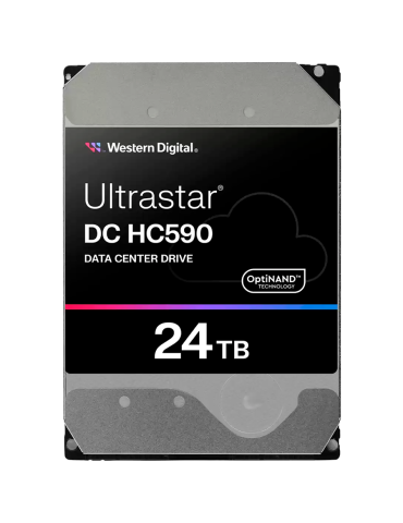 Твърд диск Western Digital/HGST ULTRASTAR DC HC590 24TB 3.5", 512MB, 7200RPM, SATA 6Gb/s, 512E SE NP3 - WUH722624ALE6L4