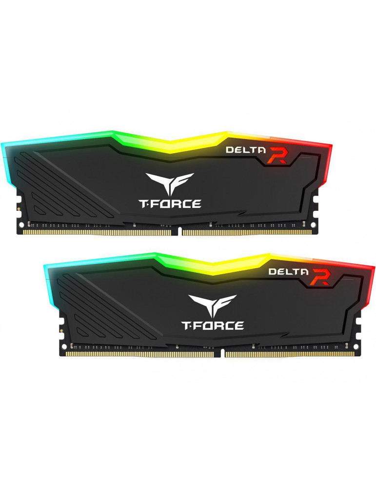 RAM памет Team Group 16GB (2x8GB) 3200MHz DDR4 CL16-20-20-40 1.35V T-Force Delta RGB Black - TF3D416G3200HC16FDC01
