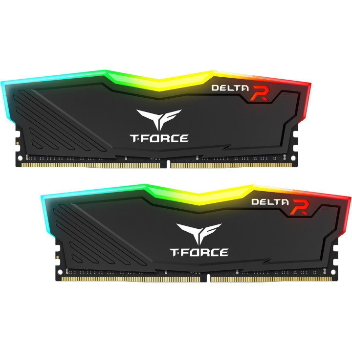RAM памет Team Group 16GB (2x8GB) 3200MHz DDR4 CL16-20-20-40 1.35V T-Force Delta RGB Black - TF3D416G3200HC16FDC01