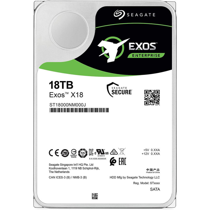 Твърд диск Seagate Exos X18 18TB, 256MB Cache, SAS  - ST18000NM004J