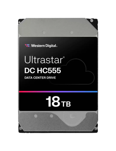 Твърд диск Western Digital/HGST ULTRASTAR DC HC555 18TB, 3.5" , 512MB, 7200RPM, SATA 6Gb/s, 512E SE NP3, SKU: 0B48723 - WUH722018CLE6L4
