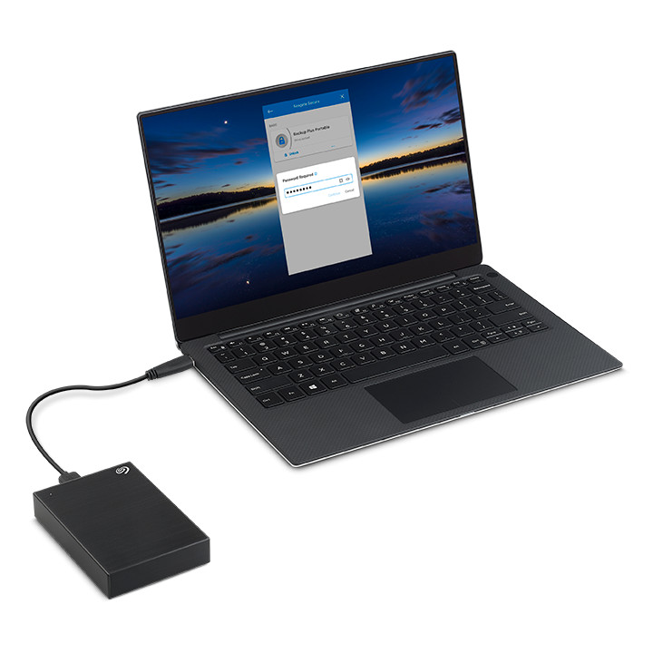 Външен твърд диск Seagate 1TB SG ONE TOUCH, USB3.1, 2.5", BLACK - STKY1000400