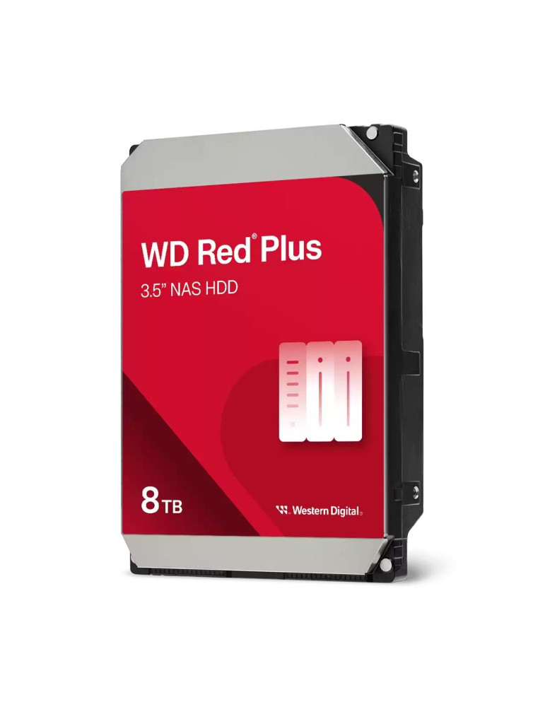 Твърд диск Western Digital Red Plus, 8TB NAS, 3.5", 256MB, 5640RPM - WD80EFPX