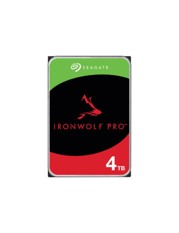 Твърд диск Seagate Ironwolf PRO Enterprise NAS HDD 4TB 7200rpm 6Gb/s SATA 256MB cache 8.9cm 3.5", 24x7 for NAS RAID Rackmount systems BLK - ST4000NT001