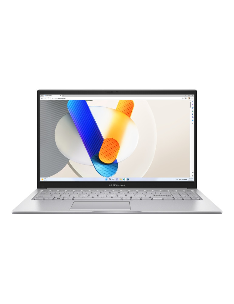 Лаптоп Asus Vivobook X1504VA-BQ2910, Intel 5 120U, 15.6" FHD, (1920x1080), 16GB DDR4, SSD 1TB, Backlit Chiclet Keyboard, No OS, Cool Silver - 90NB13Y2-M00ZL0