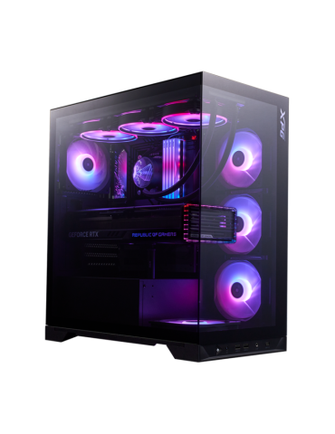 Геймърски компютър ION XPG INVADER X BTF MT Black ARGB с процесор AMD Ryzen 7 9800X3D, видео карта RX 9070 XT STEEL LEGEND DARK 16GB GDDR6, RAM 32GB (2x16GB) DDR5 6000MHz, SSD 1TB Gen4, WIFI 7